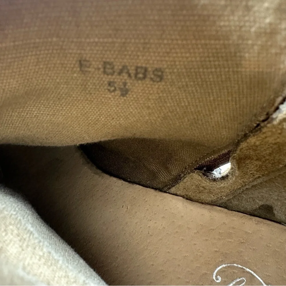 Lulus Envy‎ Babs Beige Herringbone Striped Leather Ankle Booties #481